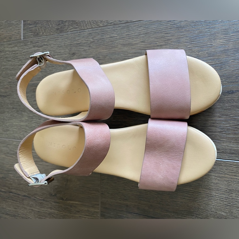 NISOLO All Day Wooden Clog Sandal 6M in Desert Rose - Picture 3 of 4